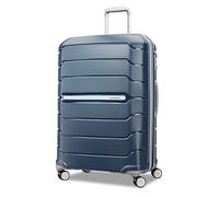 Samsonite Freeform Hardside espandibile con doppie ruote girevoli, Navy, Checked-Large 28-Inch, Freeform Hardside espandibile con doppie ruote girevoli