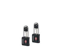 Samsonite TA Revolution - Lucchetto a chiave TSA (set da 2), lucchetto per bagagli sicuro per valigie e borse, Nero