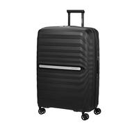 Samsonite Neo Flux Trolley da stiva, 75 cm | Nero, trolley rigido espandibile, 75H x 51W x 32D cm, 109/121 L, 4.1 kg, con lucchetto TSA e cinghie interne incrociate