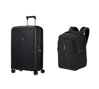 Samsonite Neopulse & Guardit 3.0 - Valigia, 70 cm, 69 L & Bagaglio a mano Ryanair con scomparto per laptop 14,1", 25 x 20 x 40 cm, 24 L - Set da viaggio business - Nero/Grafite