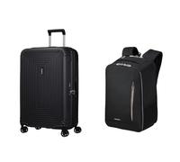 Samsonite Neopulse & Guardit Classy - Spinner M, 70 cm, 69 L & Bagaglio a mano Ryanair, 25 x 20 x 40 cm, 20 L - Set business Classy - Nero