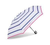 Samsonite Ombrello compatto con apertura e chiusura automatica, a righe bianco/blu/rosa, taglia unica, compatto