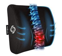 Samsonite SA5243 - Cuscino ergonomico di supporto lombare, aiuta ad alleviare il dolore lombare, 100% pura memory foam, migliora la postura, si adatta alla maggior parte dei sedili, rete traspirante,