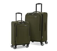 Samsonite Saire LTE Softside - Valigia espandibile con ruote girevoli, Verde oliva, 2-Piece Set (Carry-on/Medium), Saire Lte Softside Bagaglio Espandibile Con Ruote Spinner