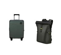 Samsonite Set da viaggio Trolley da cabina Intuo 55 cm verde (Olive Green) e zaino per laptop Paradiver Light 17,3" verde (Jungle Green)