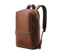 Samsonite Unisex 126036 Zaino per computer portatile (confezione da 1), Cognac, Taglia unica, Zaino Classic Slim in Pelle