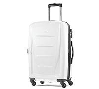 Samsonite Winfield 2 Hardside - Valigia espandibile con ruote girevoli, Bianco spazzolato, Checked-Medium 24-Inch, Winfield 2 Hardside Bagaglio Con Ruote Spinner
