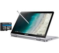 SAMSUNG 12,2" FHD 2-in-1 Touchscreen Chromebook Plus Laptop (Intel Celeron 3965Y 2-Core, 4 GB RAM, 192 GB di memoria (64 GB SSD + 128 GB Micro SD Card), penna stilo, mouse wireless, WiFi, Chrome OS)