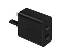 Samsung 35W PD Power Adapter Duo 1 x USB C & 1 x USB A Black UK Plug - EP-TA220NBEGGB