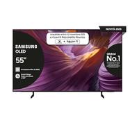 SAMSUNG 4K Vision AI Smart TV 55" QE55S85FAUXZT OLED 4K, Processore NQ4 AI Gen2, AI Upscaling Pro, Glare Free, OLED HDR, Certificazione PANTONE, Dolby Atmos & OTS Lite, Contour Design, 2025