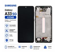 Samsung A33 5G A336B Super AMOLED Display Frame Nero GH82-28143A Originale