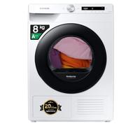 Samsung Asciugatrice Ai Control con Optimal Dry Sensor DV80T5220AW/S3 8 Kg, Pompa di Calore, Classe A+++, Wifi, Oblò Reversibile, Carica Frontale, LxAxP: 60 x 85 x 60 cm, Silver Inox