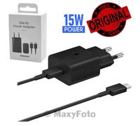 SAMSUNG CARICABATTERIE ORIGINAL FAST CHARGE EP-T1510XWE CAVO USB-C BLACK 78DC5FA