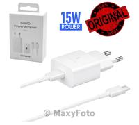 SAMSUNG CARICABATTERIE ORIGINAL FAST CHARGE EP-T1510XWE CAVO USB-C WHITE 795A3FA