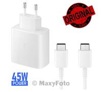 SAMSUNG CARICABATTERIE ORIGINAL USBC 45W EP-TA845 FAST CHARGING CAVO WHT 78B734A