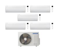 Samsung Climatizzatore Penta Split Cebu S2 7+9+12+12+12 con AJ100TXJ5KG/EU Inverter Wi-Fi Classe A++