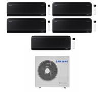 Samsung Climatizzatore Penta Split Windfree Black 7+7+9+9+12 BTU con AJ100TXJ5KG/EU Inverter R-32 Wi-Fi Classe A++