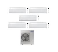 Samsung Climatizzatore Penta Split Windfree Elite S2 7+7+9+9+12 BTU con AJ100TXJ5KG/EU Inverter R-32 Wi-Fi Classe A++