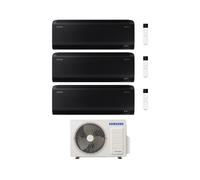 Samsung Climatizzatore Trial Split Windfree Black 7+7+9 BTU con AJ068TXJ3KG/EU Inverter R-32 Wi-Fi