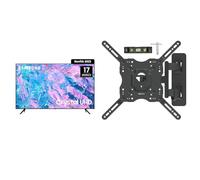 Samsung Crystal UHD UE50CU7190UXZT, Smart TV 50" Serie CU7000, Crystal UHD 4K, BLACK, 2023, DVB-T2 & Amazon Basics Staffa snodata da parete, per TV da 26” a 55”, Nero