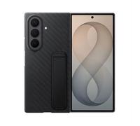 Samsung Carbon Standing Case custodia in fibra aramidica con supporto a cavalletto per Galaxy Z Fold8 Ultra, 2 pellicole schermo anteriore incluse, Black