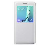 Samsung Custodia EF-CG928PSE, S View Cover S6 Edge+, Bianco