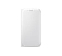 Samsung Custodia Flip Wallet In Finta Pelle Per Galaxy S6, Bianco