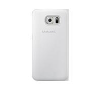 Samsung Custodia Flip Wallet in finta pelle per Galaxy S6 Edge, Bianco