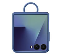 Samsung Silicone Case with Ring Custodia pieghevole in silicone con anello per Galaxy Z Flip7, Blue