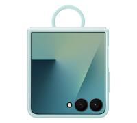 Samsung Silicone Case with Ring Custodia pieghevole in silicone con anello per Galaxy Z Flip7, Mint
