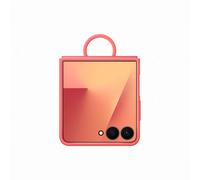 Samsung Silicone Case with Ring Custodia pieghevole in silicone con anello per Galaxy Z Flip7, Red