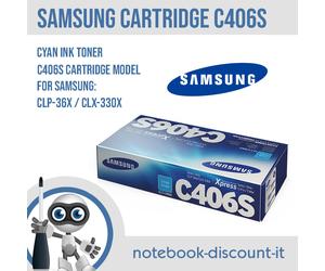 Samsung Cyan Toner C406S Original Cartridge CLT-C406S for CLP CLX NEW