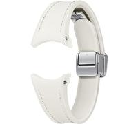 Samsung D-Buckle Hybrid Eco-Leather Band (Slim, S/M) per Galaxy Watch4 | Watch5 | Watch6 | Watch FE | Watch7 Series, Cream
