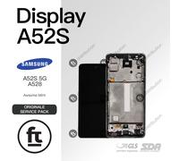 SAMSUNG DISPLAY A52S 5G A528 ORIGINALE SERVICE AWESOME MINT TOUCH SCREEN SCHERMO