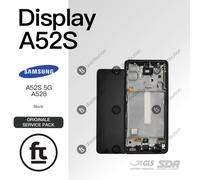 SAMSUNG DISPLAY A52S 5G A528 ORIGINALE SERVICE NERO TOUCH SCREEN SCHERMO