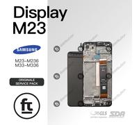 SAMSUNG DISPLAY M23 /M33 M236 /M336 ORIGINALE SERVICE NERO TOUCH SCREEN SCHERMO