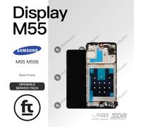 SAMSUNG DISPLAY M55 M556 ORIGINALE SERVICE NERO TOUCH SCREEN SCHERMO