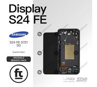 SAMSUNG DISPLAY S24 FE 5G S721 ORIGINALE SERVICE GRAPHITE/ BLACK TOUCH SCHERMO