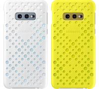 SAMSUNG EF-XG970CW - Custodia forata bianca e gialla G S10e