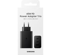 Samsung EP-T6530 Caricabatterie Tre Porte Super Fast Charging Trio (65W), Nero