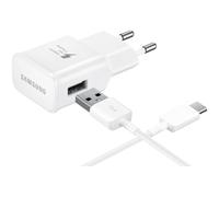 Samsung EP-TA20EWECG - Caricatore da Muro Completo - Adattatore Fast Charge 2A & Cavo USB Type-C - Bianco (Imballaggio Originale) - Nouvo