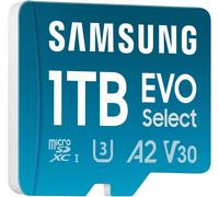 Samsung EVO Select Scheda MicroSD 1TB con Adattatore SD, UHS-I U3 V30 A2, Velocità fino a 160 MB/s, Memoria Espansione per Smartphone, Tablet e Consol