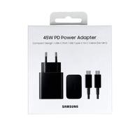 Samsung Caricabatterie Super Fast Charging 45W EP-T4510, Porta USB-C (con Cavo), Nero