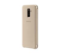 SAMSUNG Flip Portafoglio CUSTODIA per Samsung Galaxy A6+ 2018, Dorato