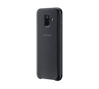 SAMSUNG Flip Portafoglio CUSTODIA per Samsung Galaxy A6 2018, Nero