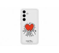 Samsung FlipSuit Case Cover per Galaxy S24, Card Keith Haring con tecnlogia NFC inclusa, White