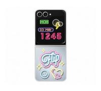 Samsung FlipSuit Case Cover trasparente con Card Neon per Galaxy Z Flip6 | Z Flip7 FE