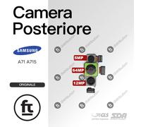 SAMSUNG FOTOCAMERA POSTERIORE A71 A715 64+12+5MP ORIGINALE FLAT FLEX BACK CAMERA