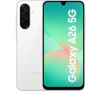 Samsung Galaxy A26 5G, Smartphone con Funzioni intelligenti, Display Super AMOLED 6.7”, 6GB RAM, 128GB, Batteria 5.000 mAh, memoria espandibile, White