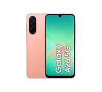 Samsung Galaxy A26 5G, smartphone Android, 128 GB di memoria, 6 GB di RAM, rosa pesca, fotocamera da 50 MP, display grande, lunga durata della batteria 1 anno/versione locale